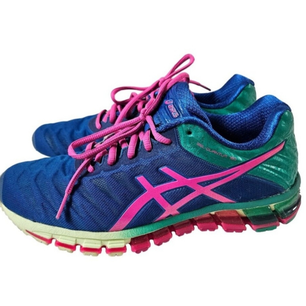 Asics Gel Quantum 180 Blue Green Pink Sneakers T5J7N Womens 8.5